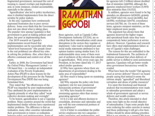 Here is what Informed the Rationalisation of Agencies 