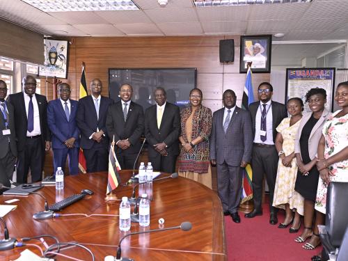 Hon Matia Kasaija Meets Standard Bank Group Deputy Chief Mr. Henny Fihla